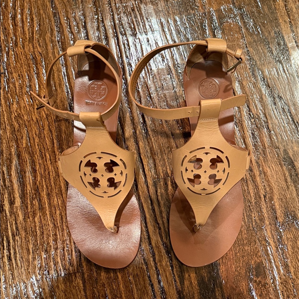 Tory Burch Brown Cutout Sandals